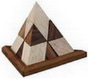 wooden pyramid puzzle, 3d wooden puzzle and wooden games chiang mai thailand